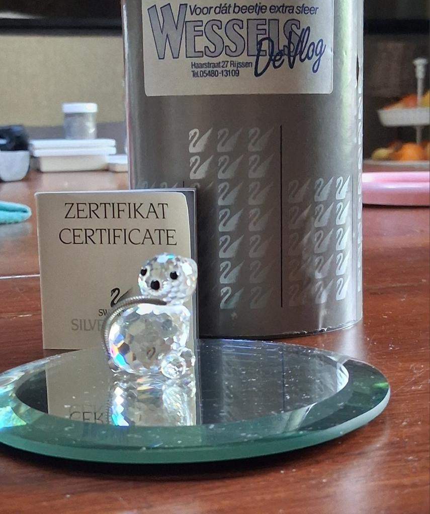 Swarovski kristallen muis met certificaat, Verzamelen, Swarovski, Ophalen of Verzenden