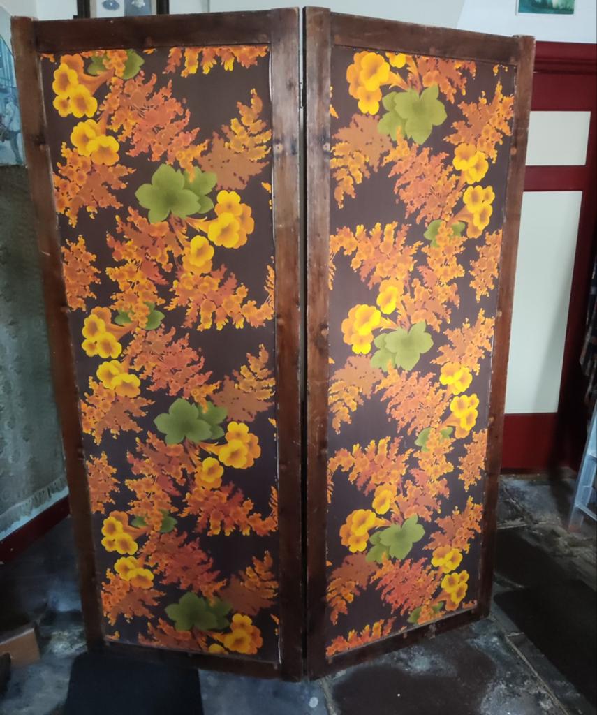 Vintage Kamerscherm, 2 delig, Ophalen, Gebruikt