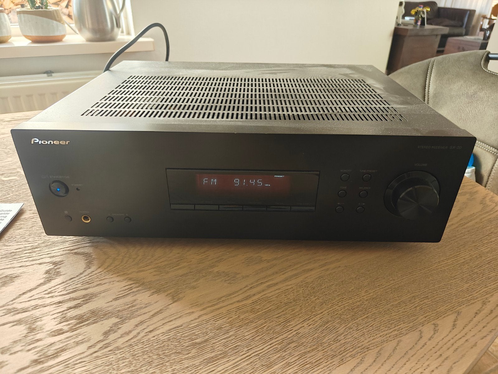 Pioneer SX-20-K/S Stereo Receiver - Zo goed als nieuw, Ophalen, Zo goed als nieuw, 60 tot 120 watt, Pioneer