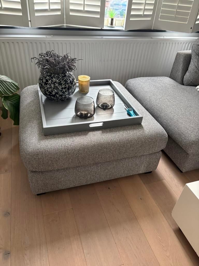Salontafel / hocker met dienblad groot, Ophalen, Nieuw, Stof