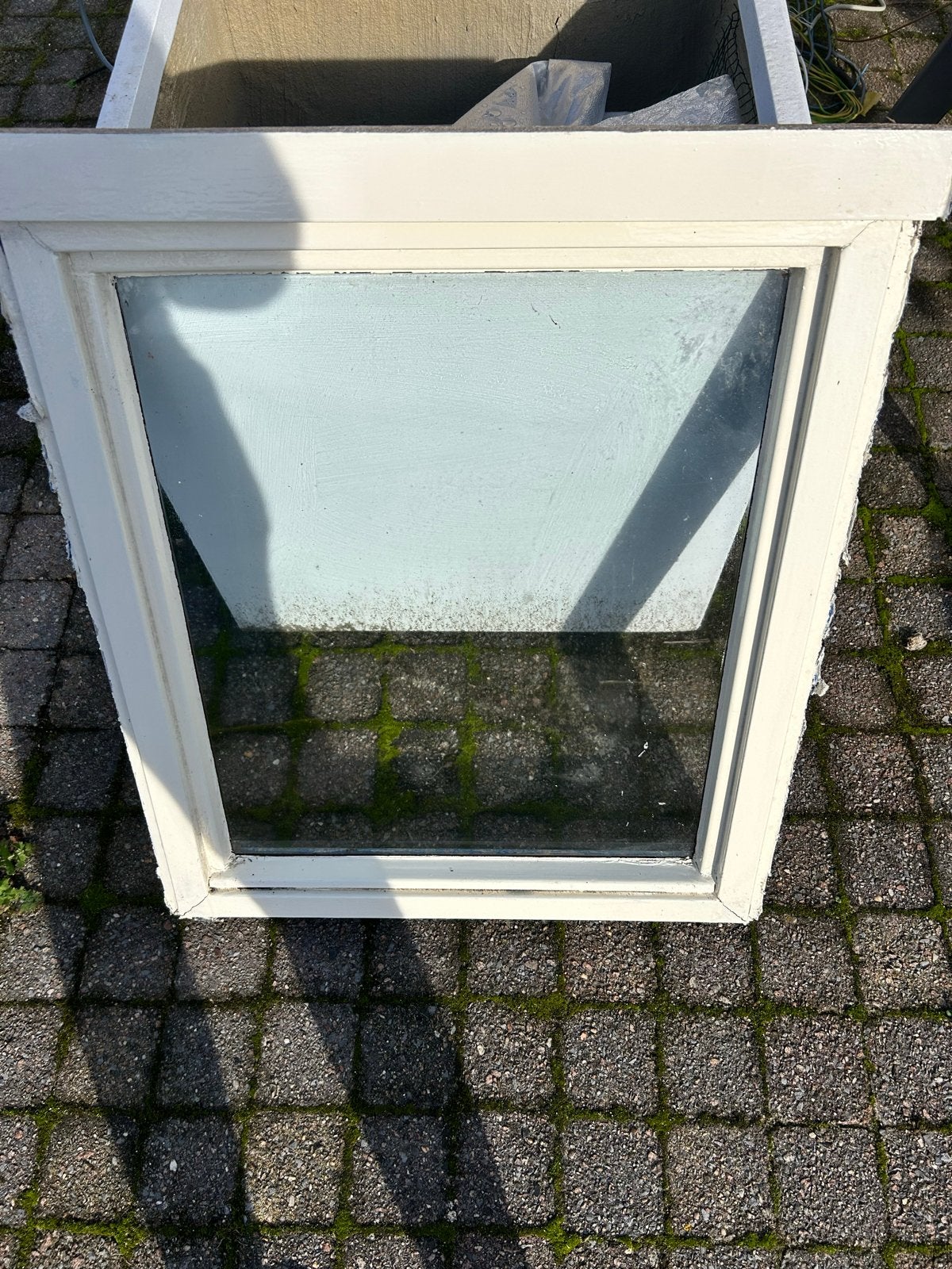 Gebruikte raam met houten kozijn, Ophalen of Verzenden, Gebruikt, Gevelraam of Ruit, 80 tot 120 cm