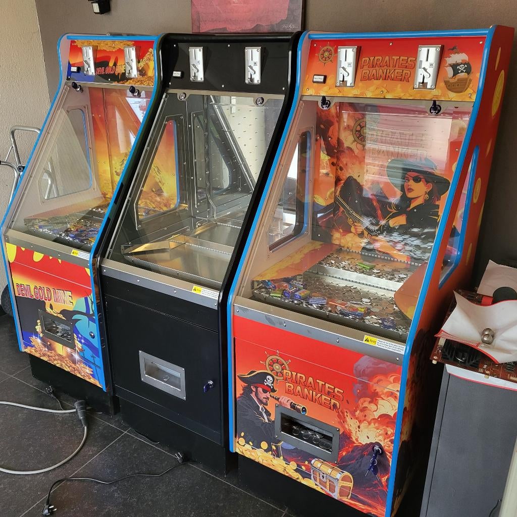 Coinpusher muntenschuiver jetonkast, Verzamelen, Automaten | Gokkasten en Fruitautomaten, Nieuw, Overige munten, Met sleutels