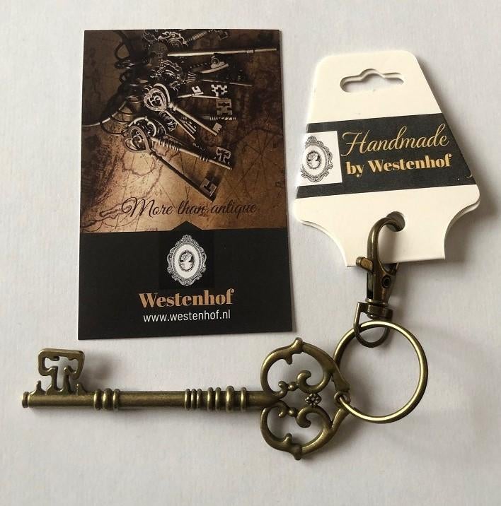 Antiek sleutelhanger barok metaal brons, Verzamelen, Sleutelhangers, Nieuw, Overige typen, Verzenden