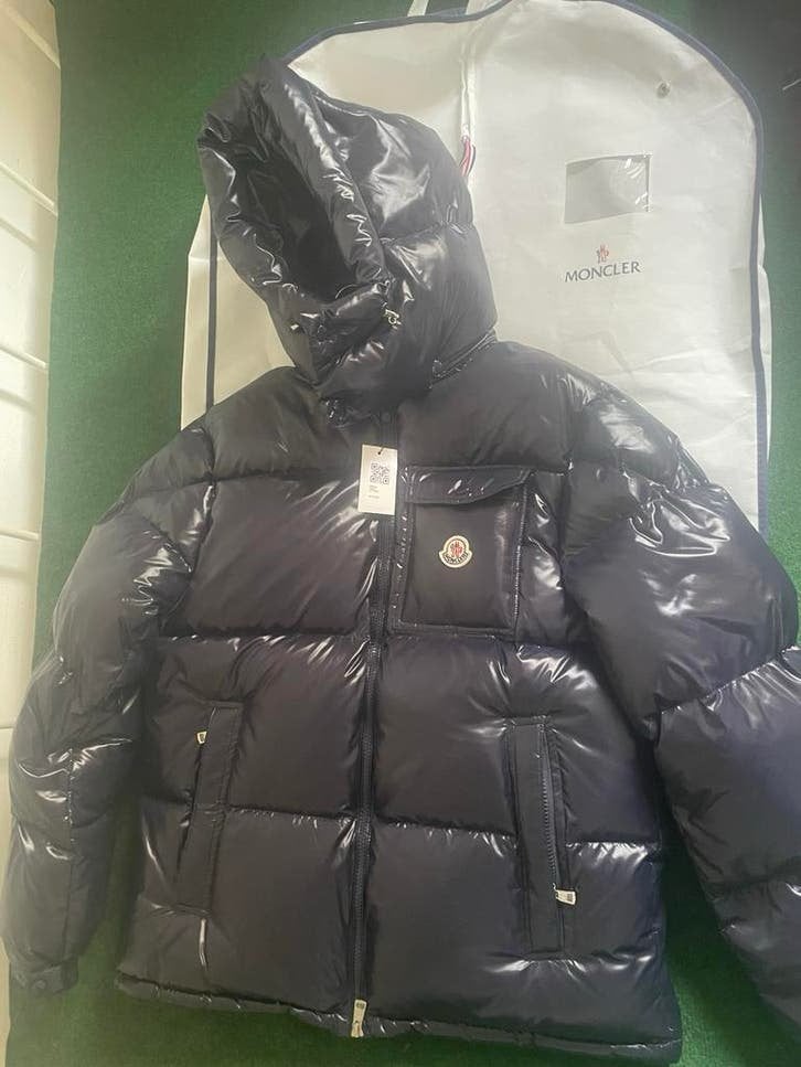 Moncler Jas Heren Maat M, Ophalen of Verzenden, Zo goed als nieuw, Maat 48/50 (M), Blauw