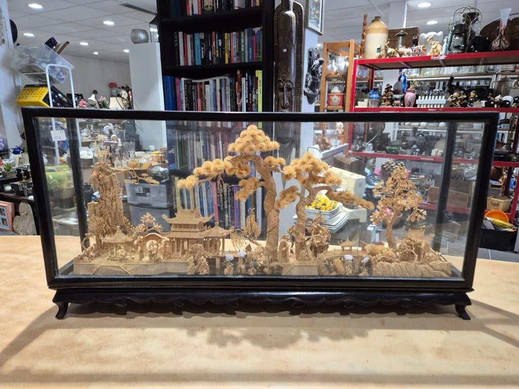 Groot diorama chinees kurk, Ophalen