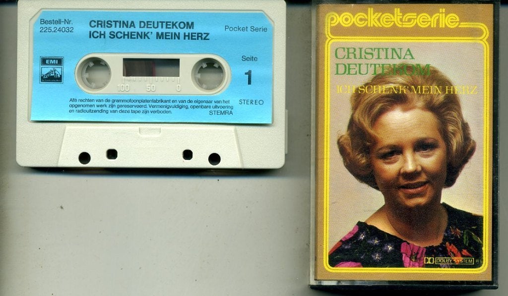 Cristina Deutekom Ich Schenk' Mein Herz cassette ZGAN, Klassiek, 1 bandje, Ophalen of Verzenden, Zo goed als nieuw