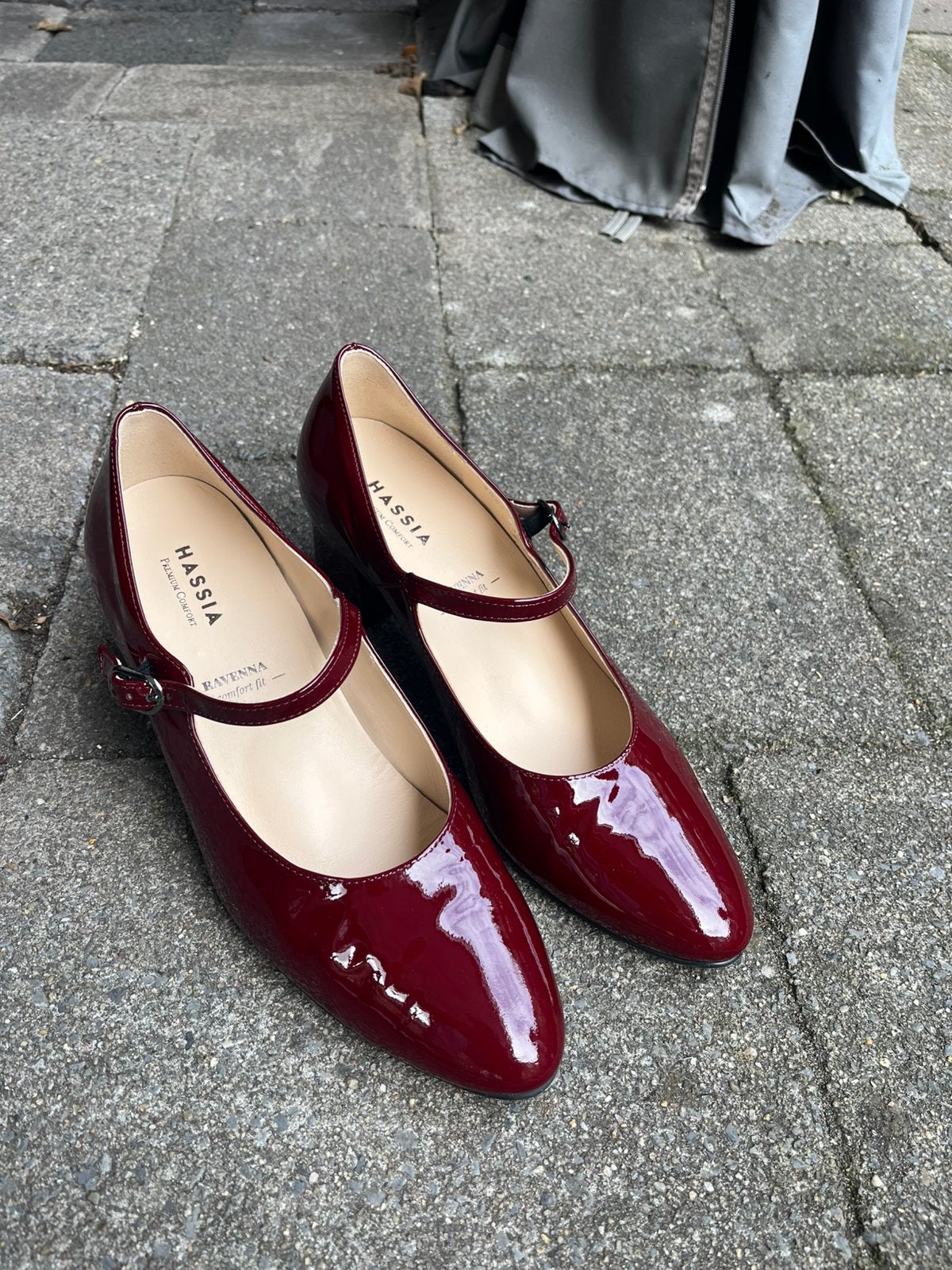 Hassia pumps Bordeaux 40 wijdte H softlack leder, Ophalen, Pumps, Zo goed als nieuw, Rood
