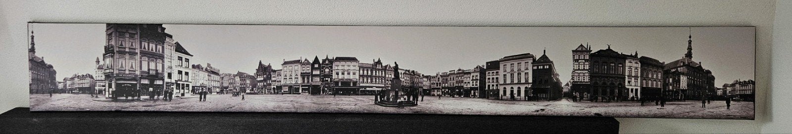 Markt Den Bosch Panorama canvas, Ophalen, 125 cm of meer, 5 – 50, Print