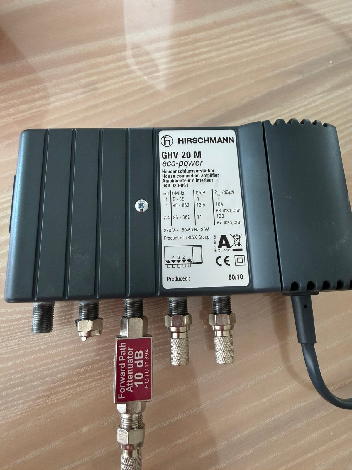 Hirschmann GHV 20 M eco-power CAI Versterker, Ophalen of Verzenden, Zo goed als nieuw