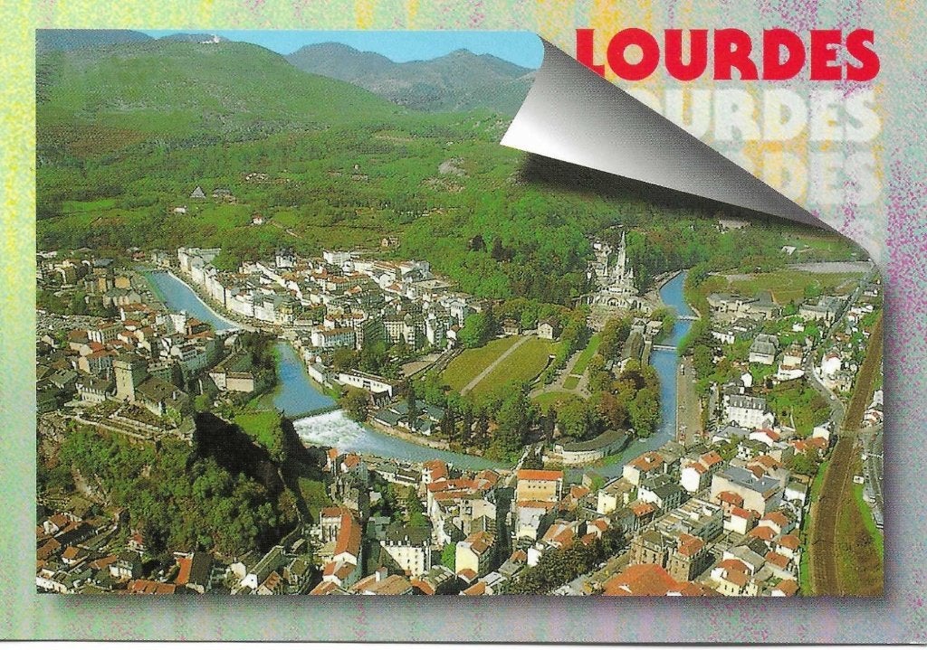 Lourdes- -Luchtopname., Ophalen of Verzenden, 1980 tot heden, Gelopen, Frankrijk