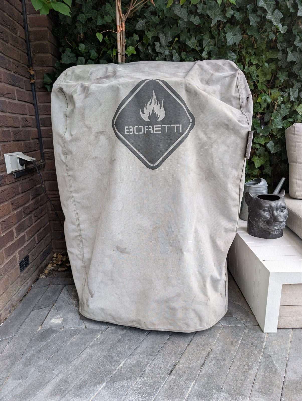 Boretti Barbecue met hoes, Tuin en Terras, Ophalen, Gebruikt