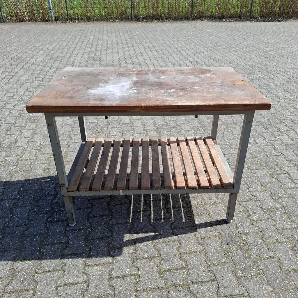 Robuuste Werkbank 125x80x88,5 cm met Opbergplank, Ophalen, Gebruikt, X, X