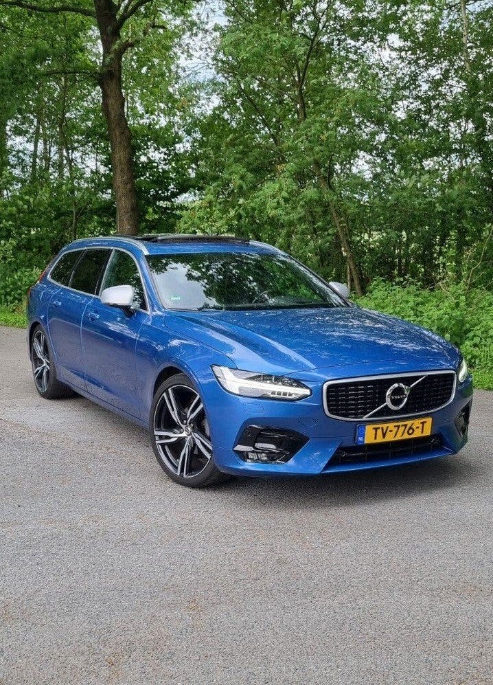 Nette Volvo V90 D3 150pk R-Design, Auto's, Volvo, 4 cilinders, 1969 cc, Blauw, Origineel Nederlands