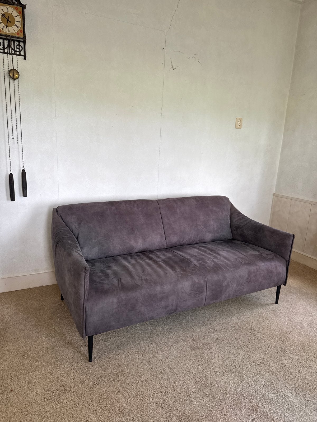 Comfortabele paarse tweepersoonsbank, Huis en Inrichting, Ophalen, Gebruikt, 150 tot 200 cm, Tweepersoons