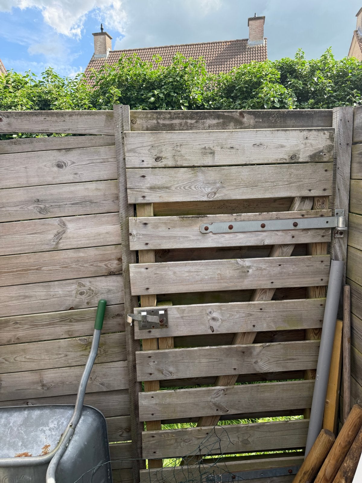 Gratis houten tuinpoorten, Tuin en Terras, Tuinhekken en Hekwerk, Ophalen, Met poort, Gebruikt, Tuinhek