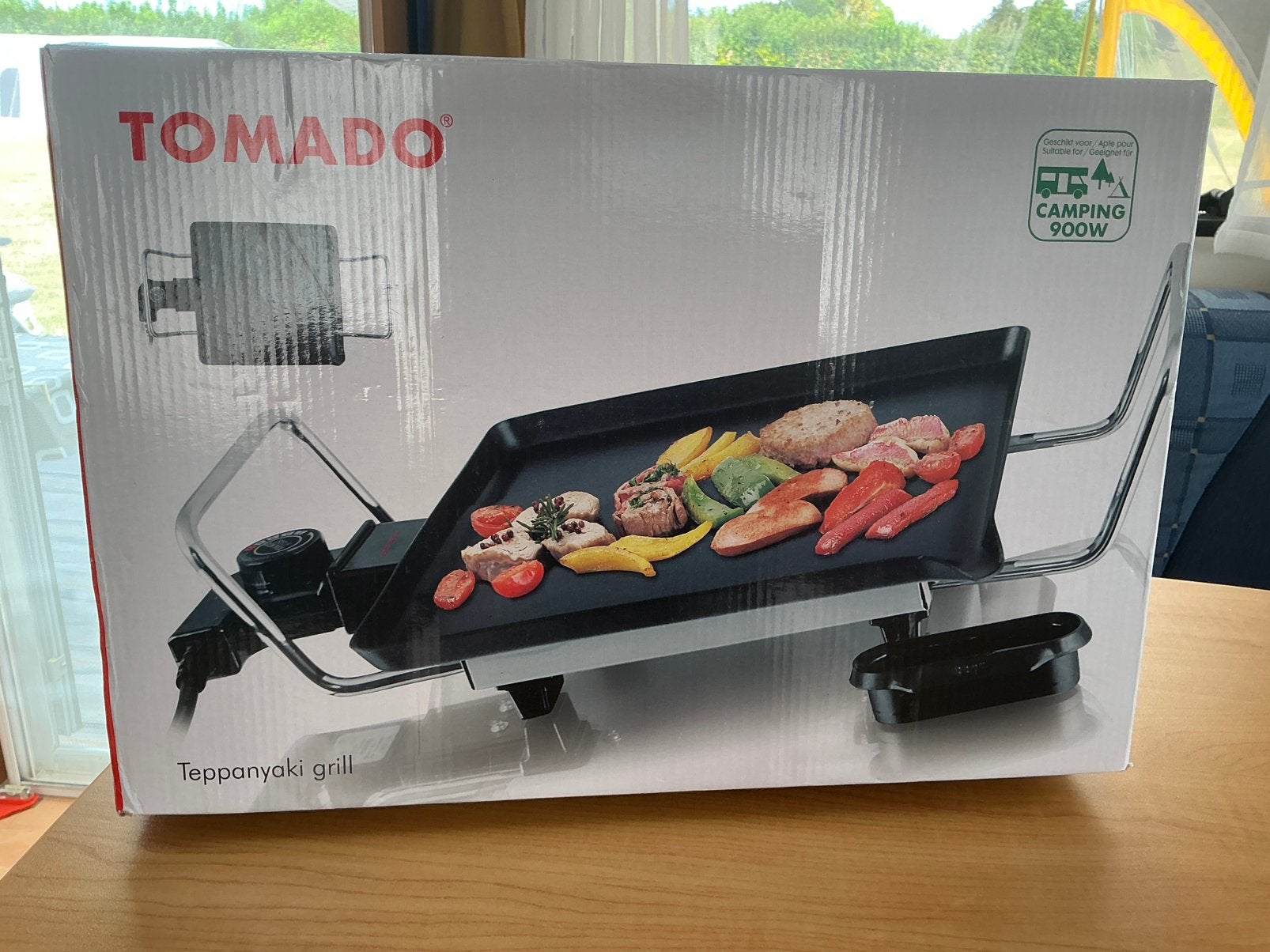 Teppanyaki grill camping 900W, Caravans en Kamperen, Ophalen, Zo goed als nieuw