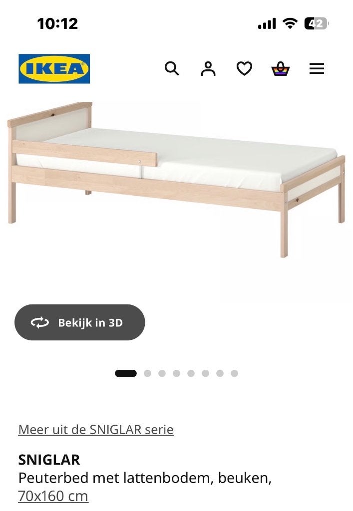 Kinderbed, Gebruikt, 70 tot 85 cm, 180 cm of meer, Ophalen