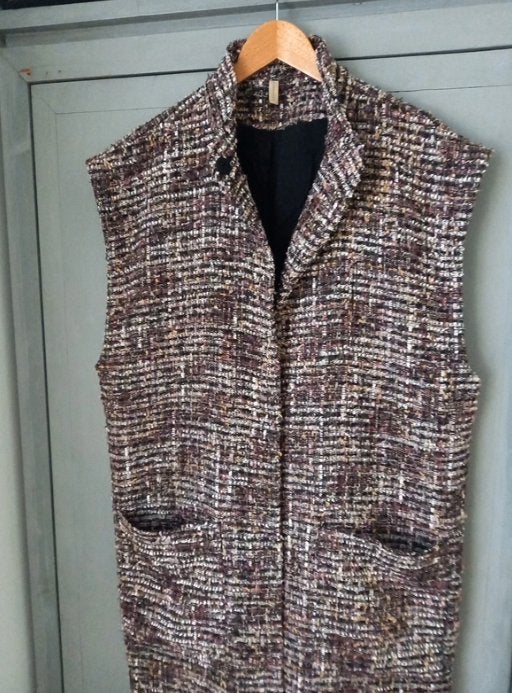 Prachtig Lang Tweed / Bouclé Gilet – Warme Najaarstinten XL, Kleding | Dames, Soyaconcept, Maat 46/48 (XL) of groter, Ophalen of Verzenden