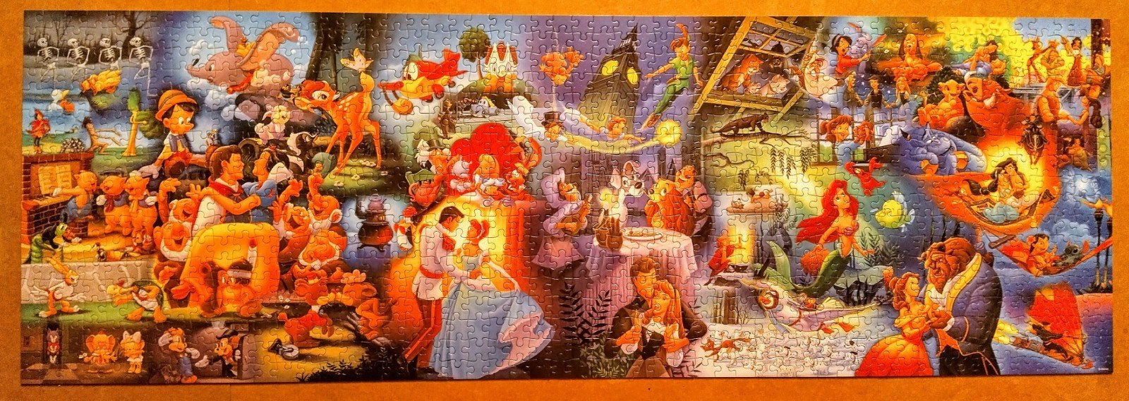 Disney puzzel Tenyo panorama, Ophalen, 500 t/m 1500 stukjes, Zo goed als nieuw, Legpuzzel