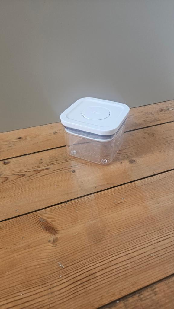 OXO POP Container 2.0 Klein Vierkant Mini 0,4 liter, Kunststof, Ophalen of Verzenden, Zo goed als nieuw, Voorraadpot