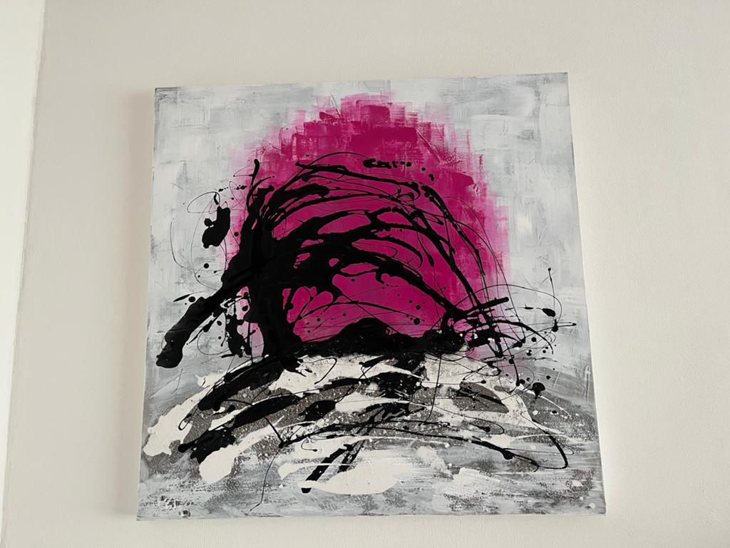 Modern abstract schilderij, Ophalen