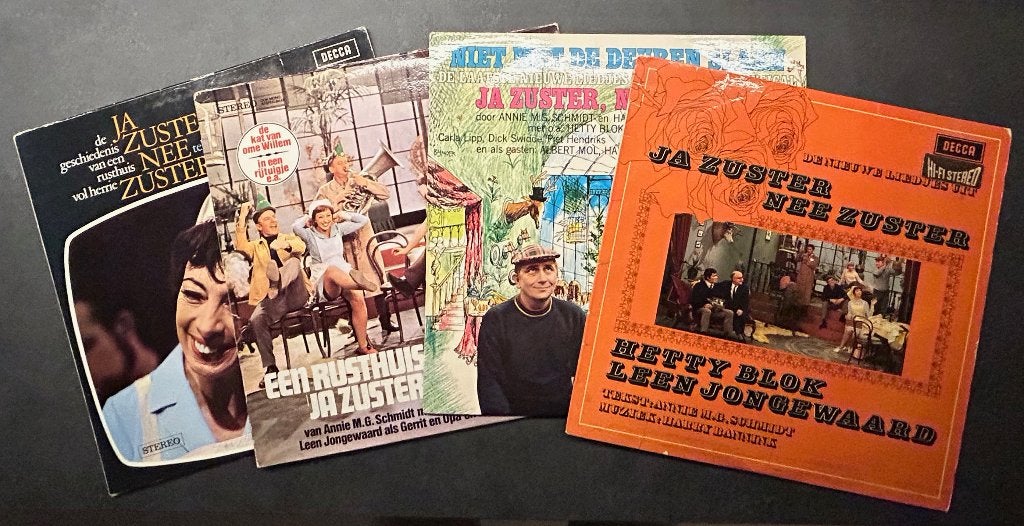 JA ZUSTER NEE ZUSTER - Complete set met alle 4 LPs, Cd's en Dvd's, LP, Gebruikt, Originele persing, Ophalen of Verzenden