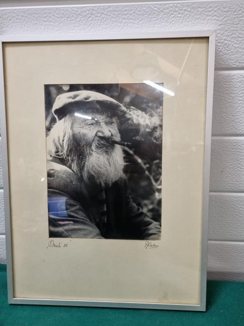 -	Foto oude man met pijp Driek, Ophalen of Verzenden, 'T Olde Gre-j, Info@toldegrej.nl, Endepoelstraat 20f Didam