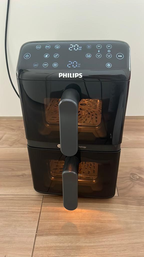 Philips 4000 series dual stacked, enkele keer gebruikt, Ophalen of Verzenden, Zo goed als nieuw, Airfryer XXL, 1500 gram of meer