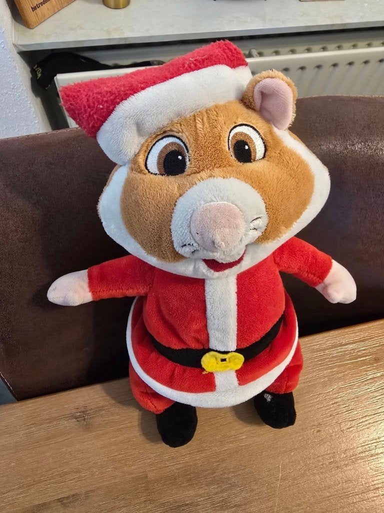 Kerst Hamster Knuffel, Overige merken, Overige karakters, Hamster, Ophalen of Verzenden