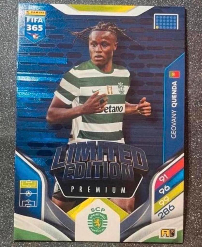 Panini Fifa365 2026 LIMITED EDITION PREMIUM QUENDA SPORTING, Verzenden, Zo goed als nieuw, Plaatje