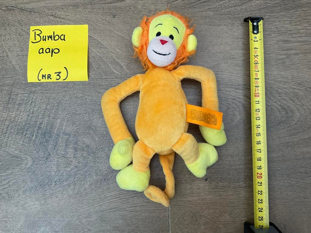Zgan, niet kapot, aapje Poppa knuffel van Bumba Studio 100, Verzamelen, Ophalen, Zo goed als nieuw