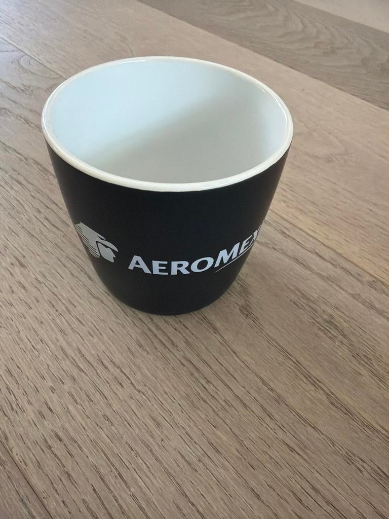 Aero Mexico Beker - Zwart met Wit Logo, Ophalen of Verzenden, Zo goed als nieuw