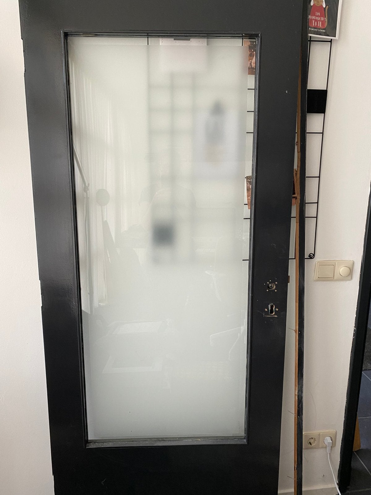 Deur van hardhout met glas, Doe-het-zelf en Verbouw, Deuren en Horren, Ophalen, Gebruikt, Binnendeur, Minder dan 200 cm