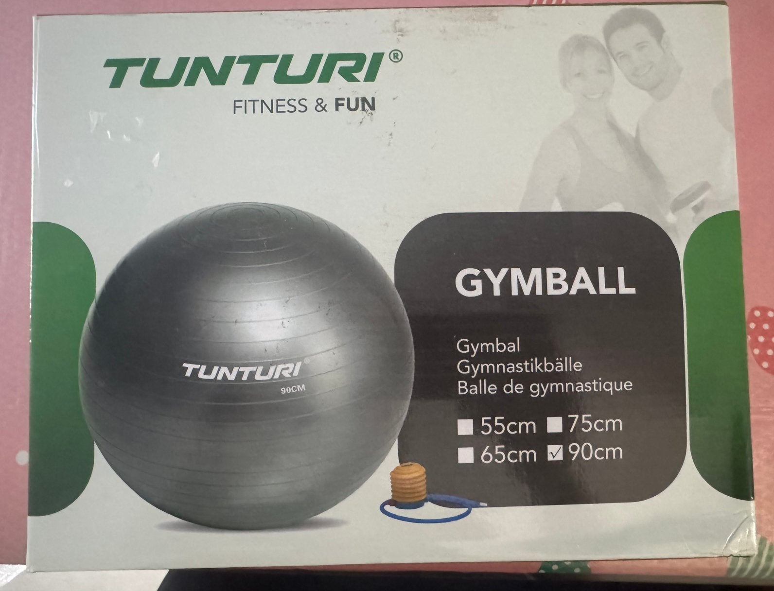 Tunturi fitnessbal 90 cm, Ophalen, Zo goed als nieuw, Fitnessbal