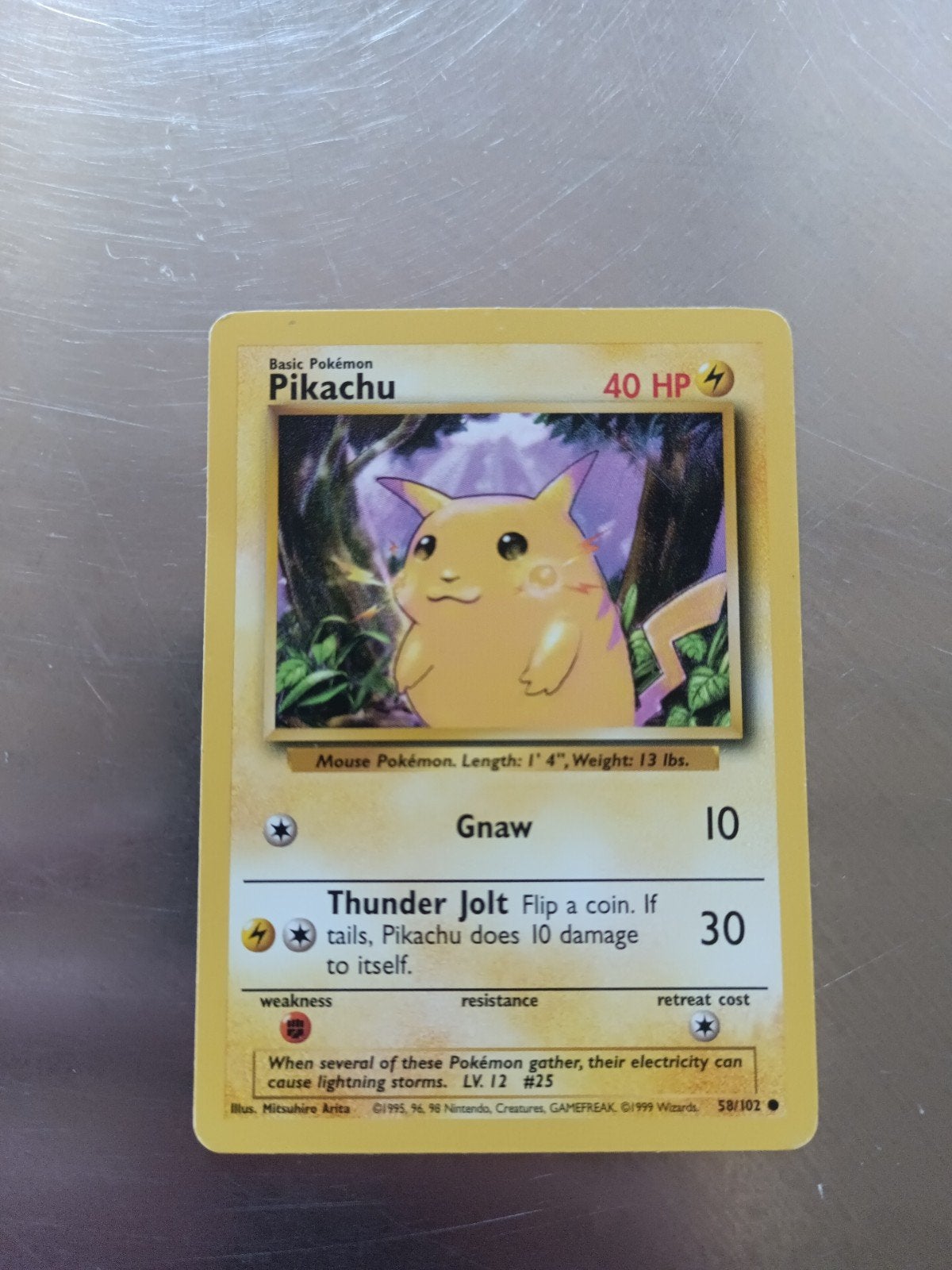 Pikachu Pokémon Kaart 58/102 (1999 Wizards) - Basis Pokémon, Ophalen of Verzenden