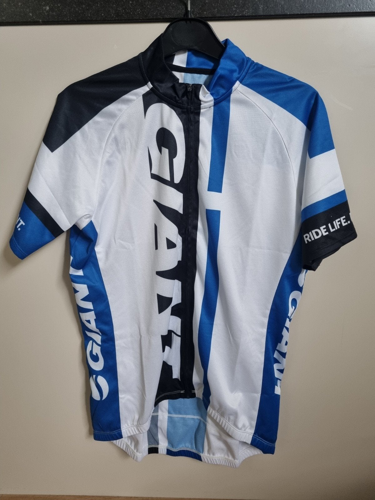Giant Fiets Shirt - Maat M/L - Blauw/Wit, Gebruikt, Bovenkleding, Heren, M