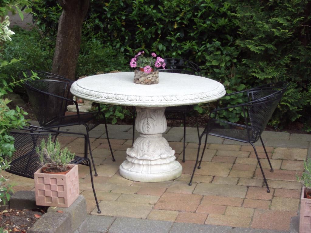 betonnen tuintafel rond diam. 120cm, Tuin en Terras, Ophalen, Gebruikt, Rond, Overige materialen