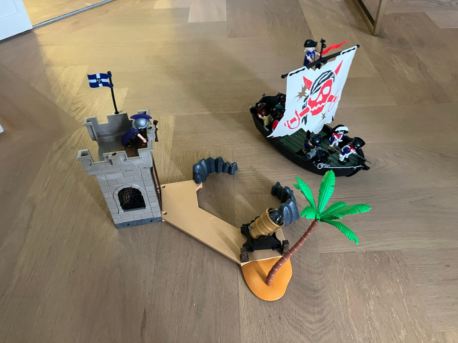 Playmobil Piratenschip en Kasteel op Eiland - Compleet, Ophalen, Gebruikt, Complete set