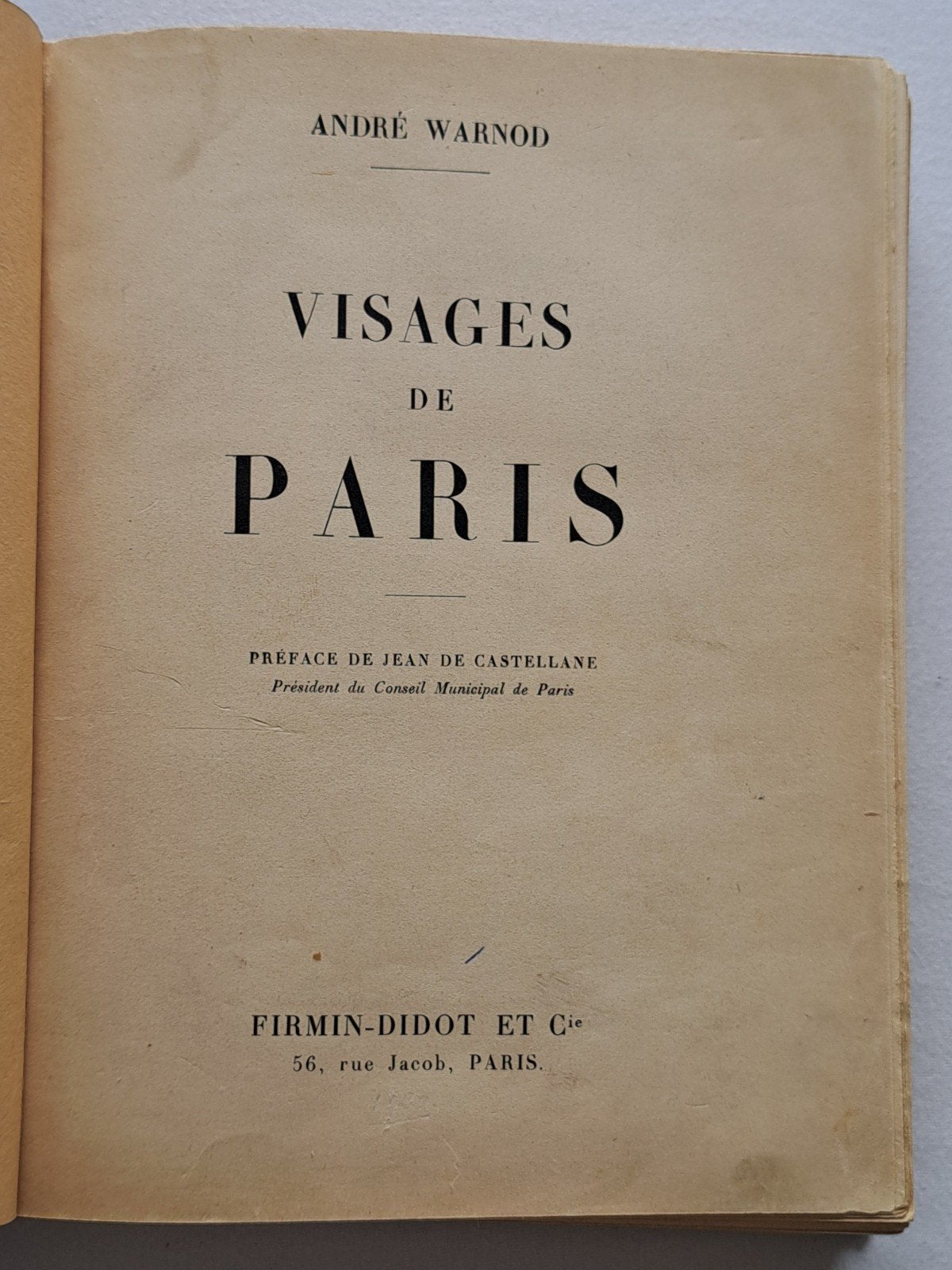 Visage de Paris - André Warnod - 1930 - 1,4 kg, Boeken, Ophalen of Verzenden, Zo goed als nieuw, André Warnod, Overige onderwerpen