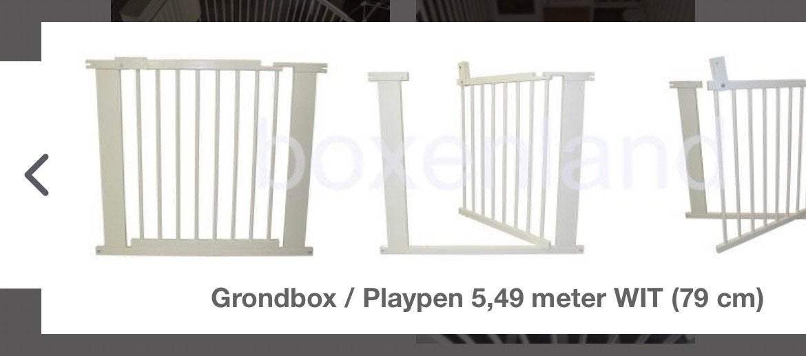 Witte grondbox / playpen 3.15 meter (79 cm hoog), Ophalen, Gebruikt, Overige vormen