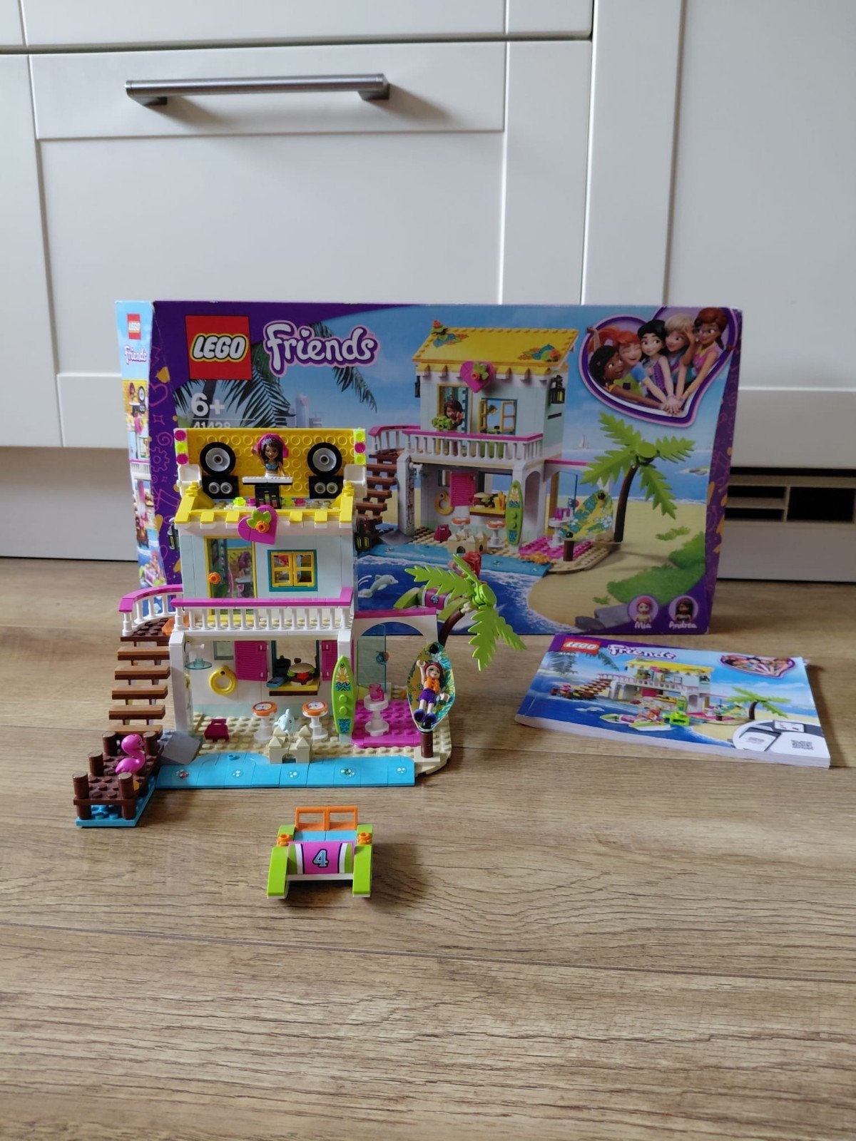 LEGO Friends 41428 Strandhuisje met veel accessoires, Ophalen, Zo goed als nieuw, Overige merken
