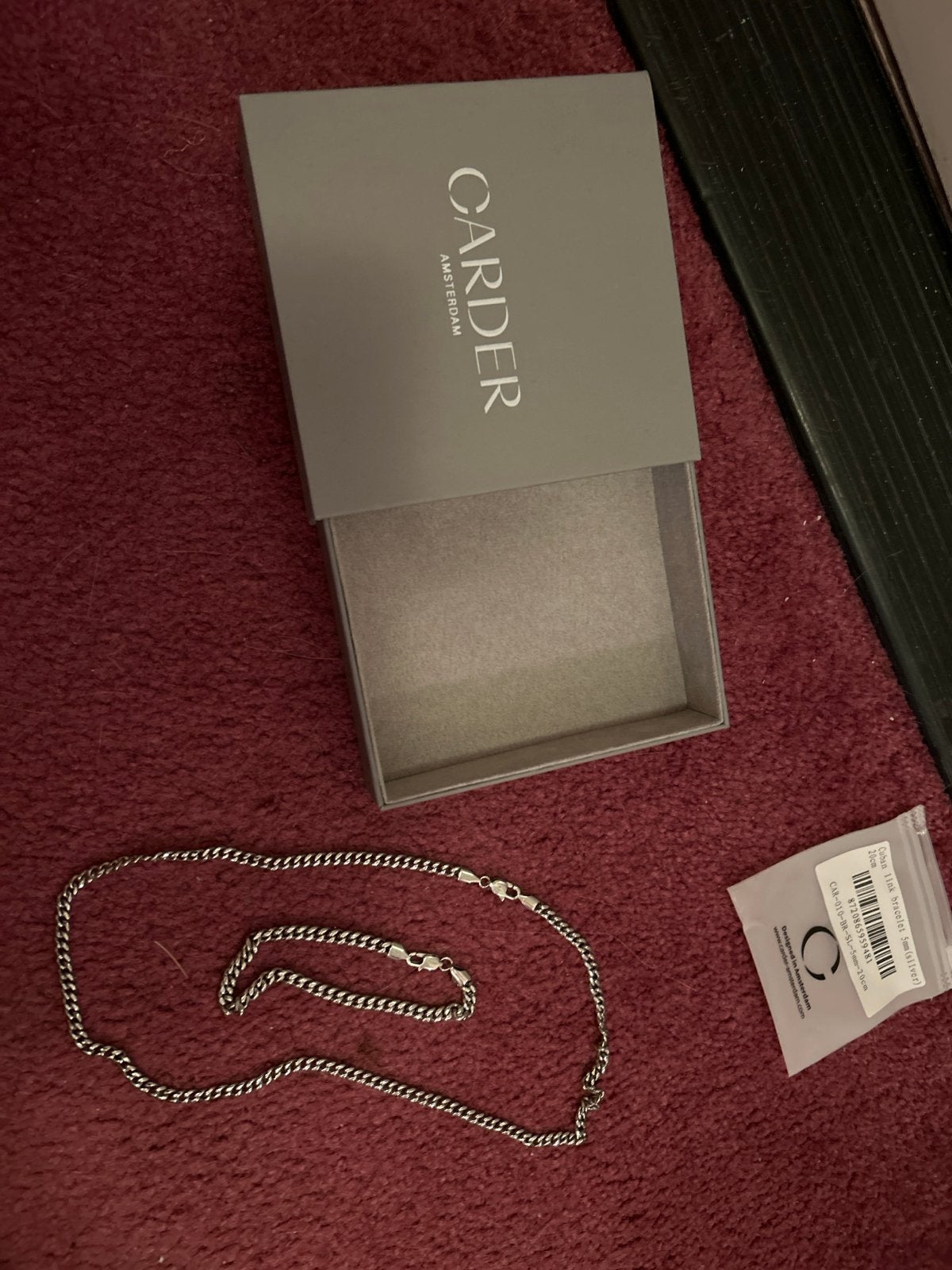 Carder Amsterdam Zilverkleurige Ketting en Armband Set, Ophalen of Verzenden, Nieuw, Zilver