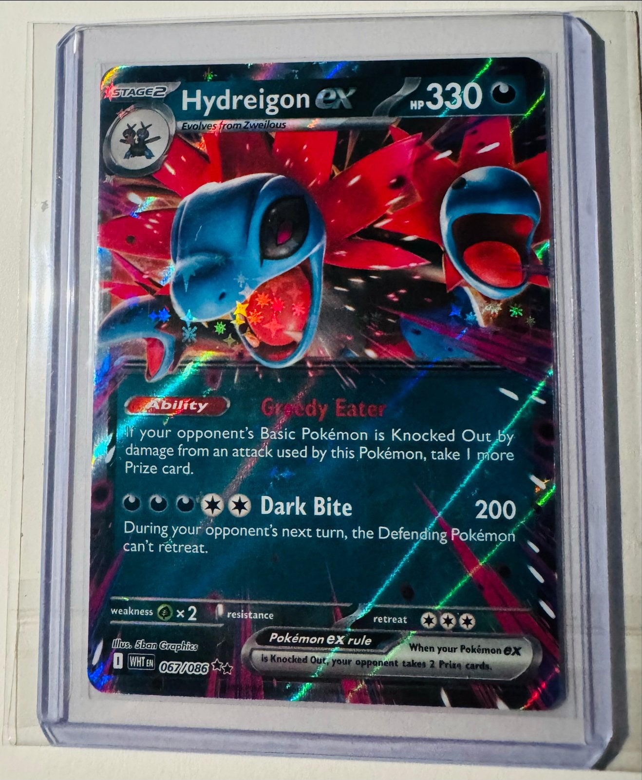 Pokémon Hydreigon EX 067/086 Foil Kaart, Ophalen of Verzenden, Zo goed als nieuw, Losse kaart, Foil