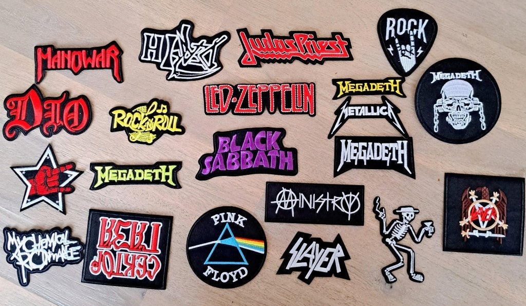 21 Hardrock & Metal patches – Metallica, Slayer, Dio enz., Verzamelen, Ophalen of Verzenden, Zo goed als nieuw, Kleding
