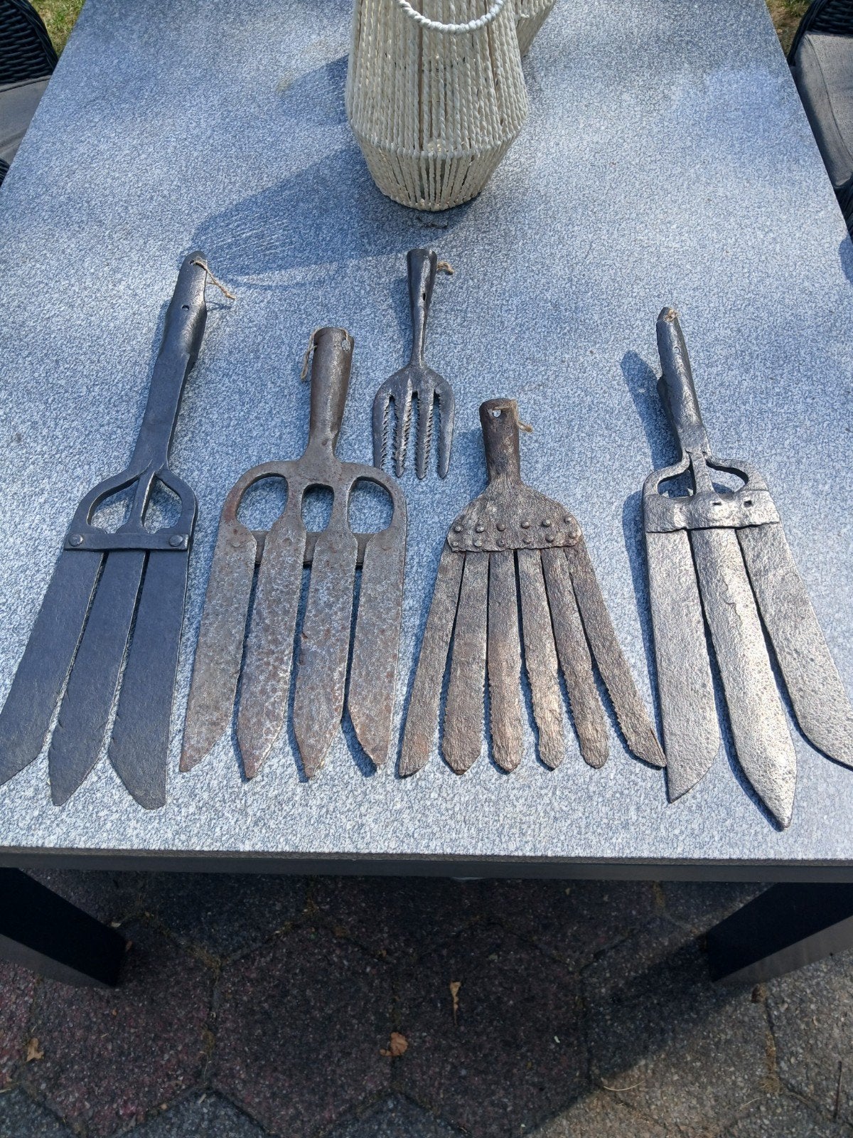 Verzameling van 5 antieke paling stekers, Antiek en Kunst, Ophalen