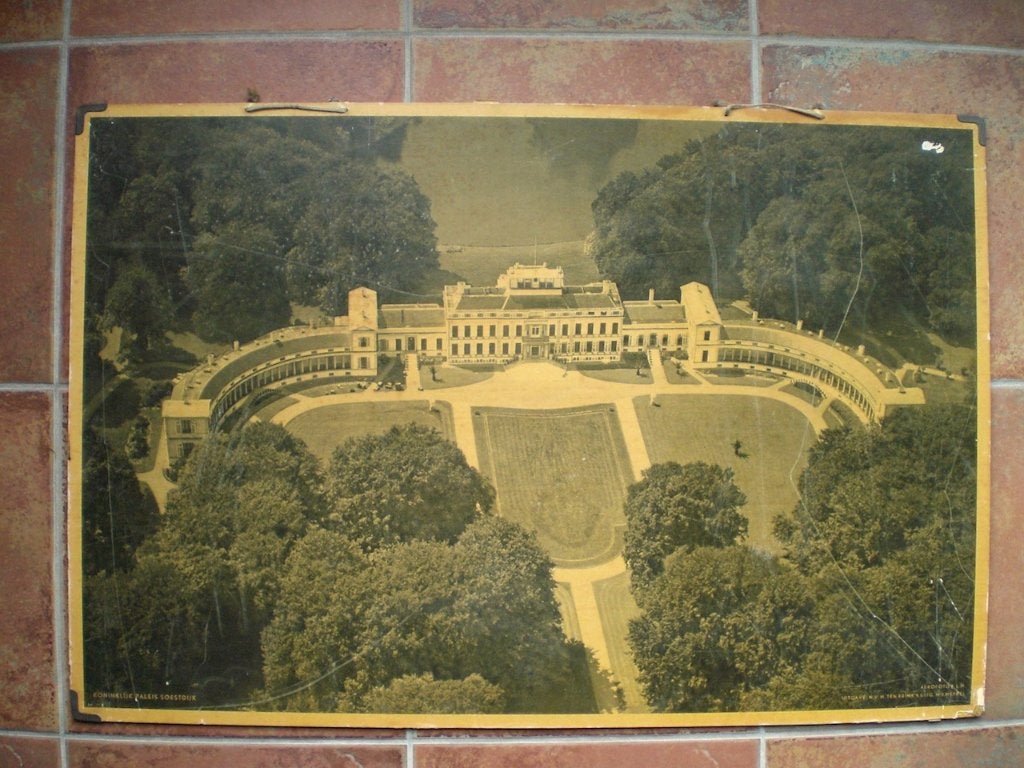 Oude schoolplaat: Paleis Soestdijk, Antiek en Kunst, Ophalen, Huis en Tuin