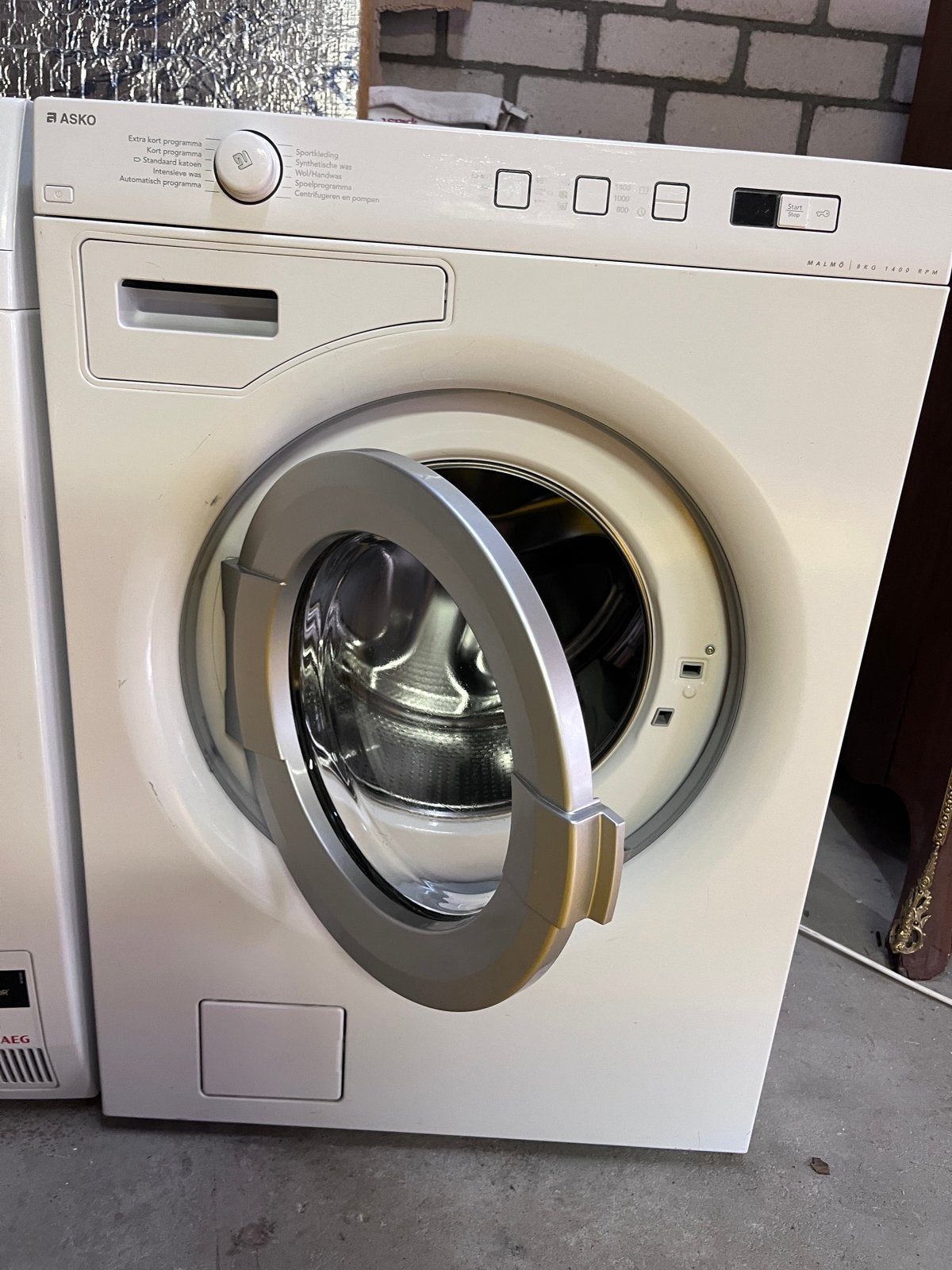 ASKO Malmö Wasmachine 8kg 1400 toeren, Ophalen, 1200 tot 1600 toeren, Gebruikt, 8 tot 10 kg