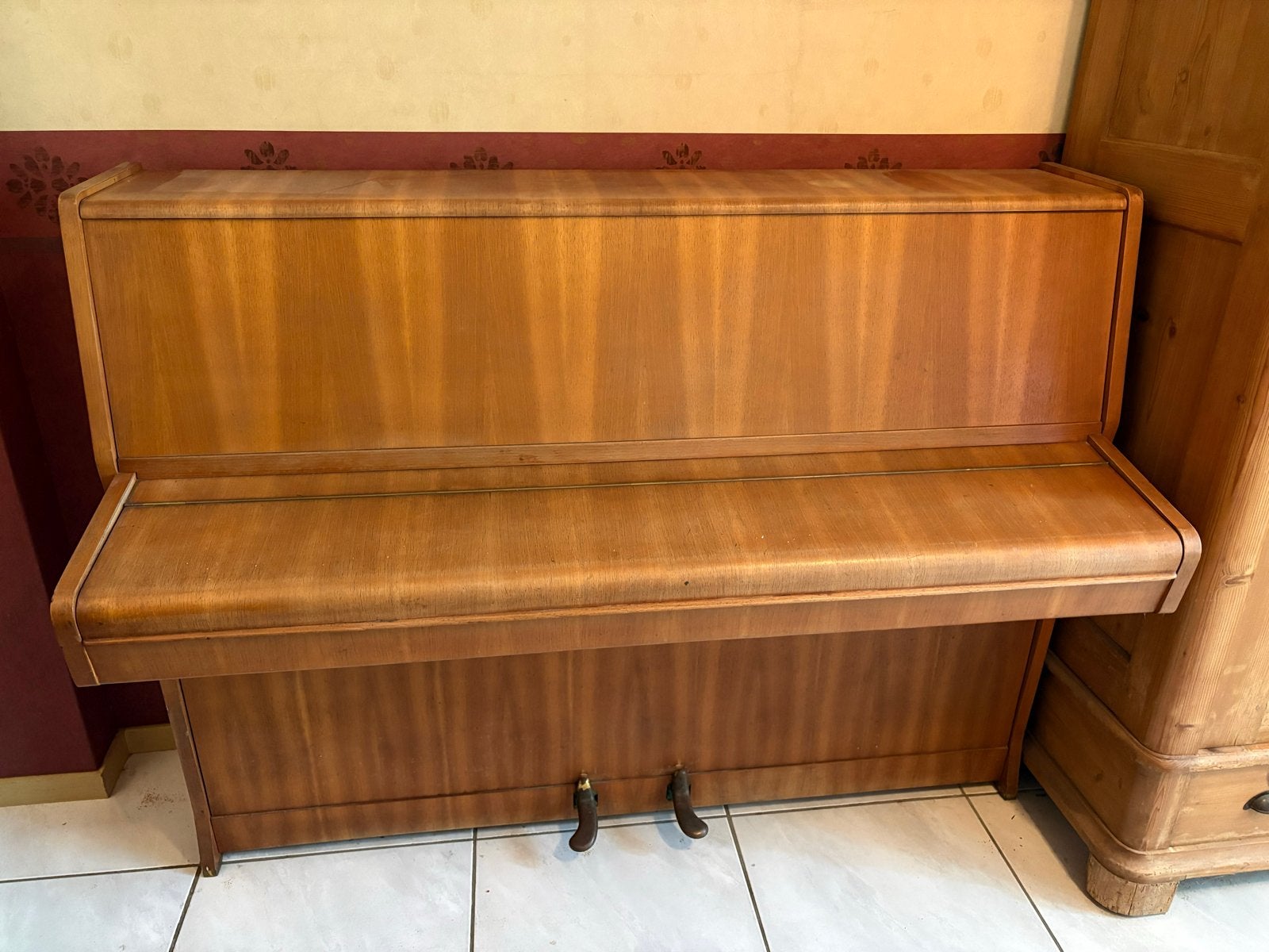 GRATIS Rösler Piano -, Muziek en Instrumenten, Piano's, Ophalen, Gebruikt, Bruin, Piano