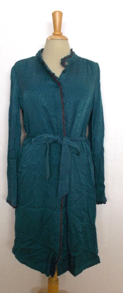 Leuke groene jurk van POM Amsterdam! M/L, Maat 38/40 (M), Verzenden, Zo goed als nieuw, Knielengte