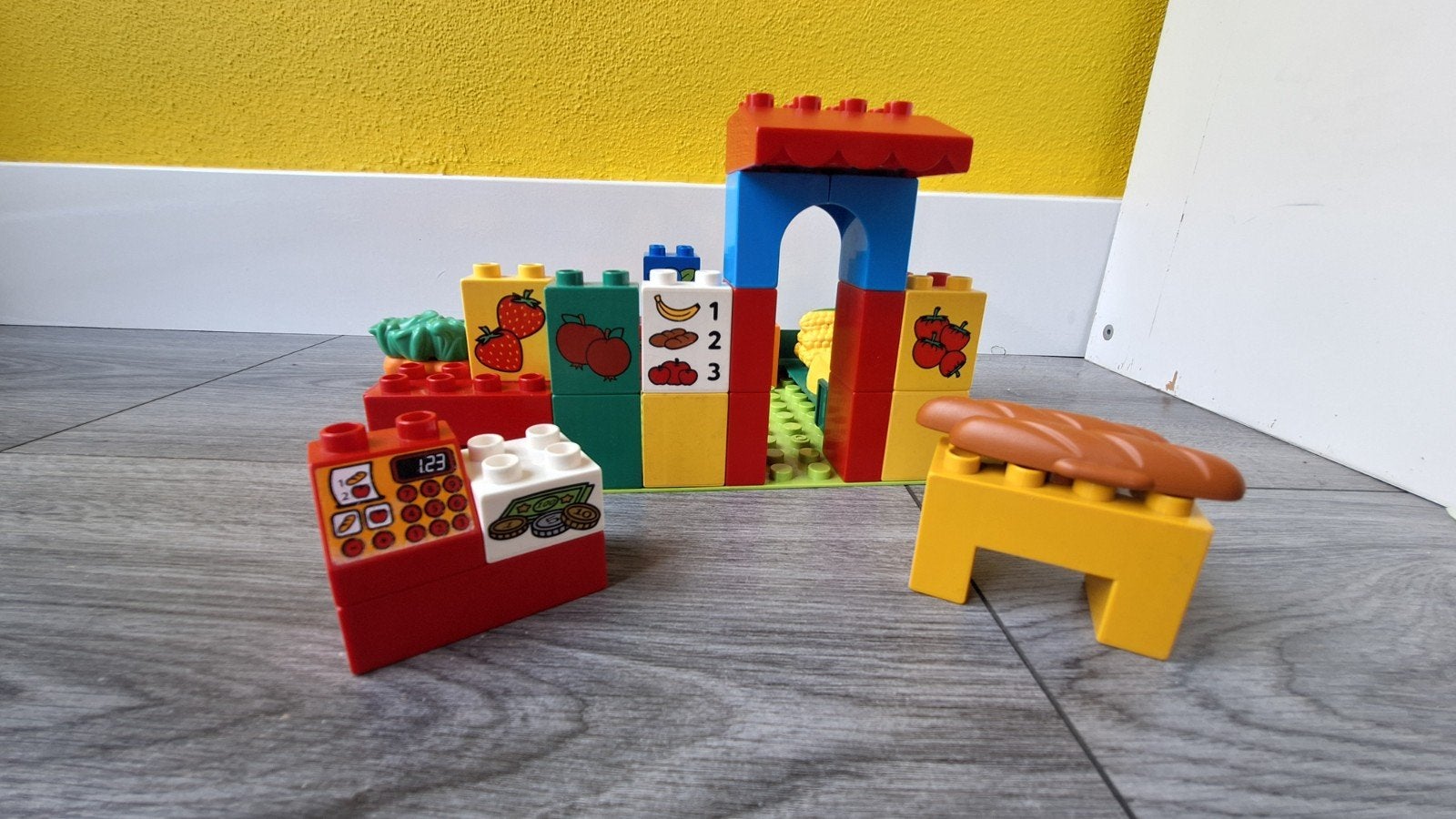 LEGO Duplo Markt Kraampje met Fruit en Groenten, Gebruikt, Ophalen of Verzenden, Duplo, Complete set